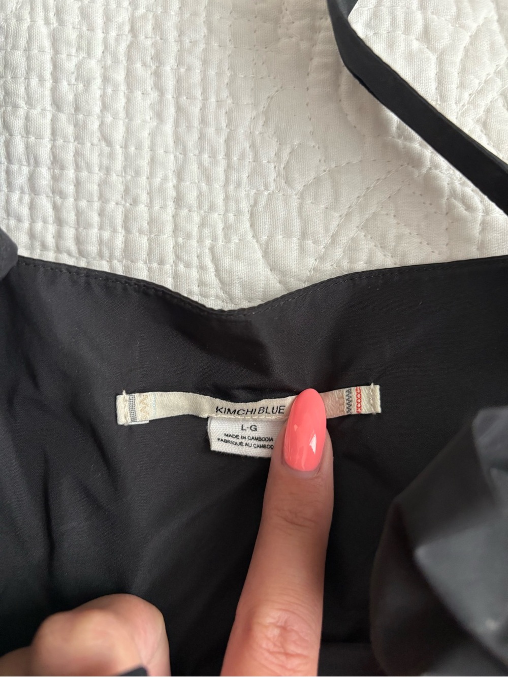 Kimchi Blue Urban Outfitters Black Off-Shoulder Mini Dress with Bow Detailing - Picture 6 of 7